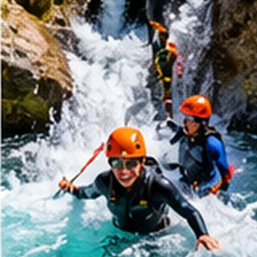 Canyoning dans une cascade