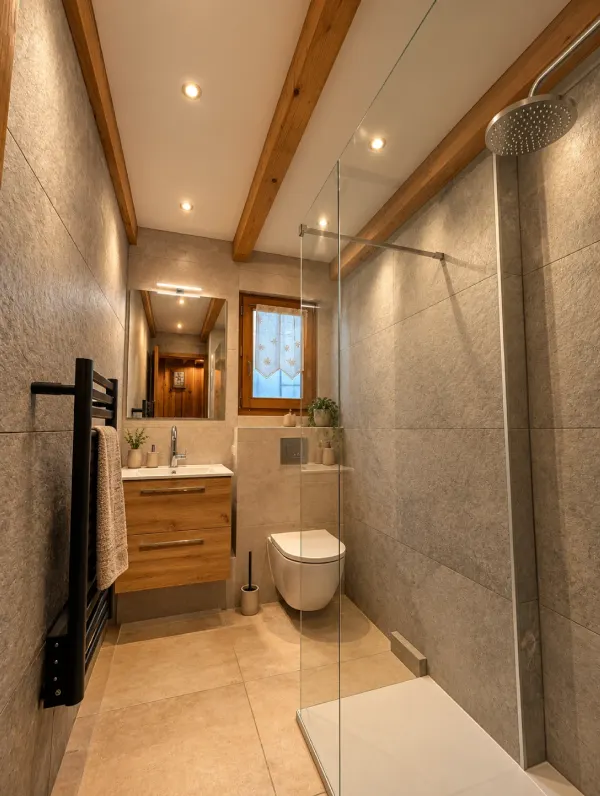 Salle de bain avec douche à l'italienne